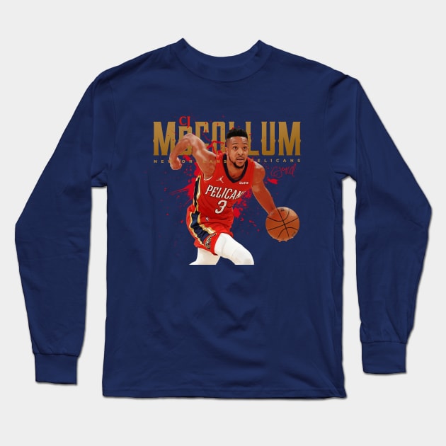 CJ Mccollum Long Sleeve T-Shirt by Juantamad